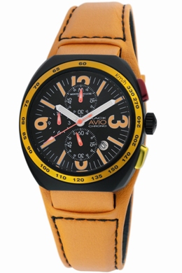 Avio Milano Mens BK5502 Black Collection Chronograph Watch